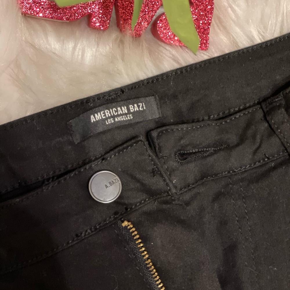 Black Cargo Bermuda Shorts